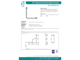 Specification Sheet - RBA Grab Rail Ambulant 90 Degree Stainless Steel Polished