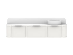 ADP Flo by Alisa & Lysandra All Drawer Vanity Unit Right Bowl 1800 Cherry Pie Top 3 Drawers (No Basin)