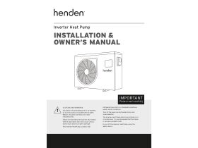 User Manual - Henden Inverter Heat Pump