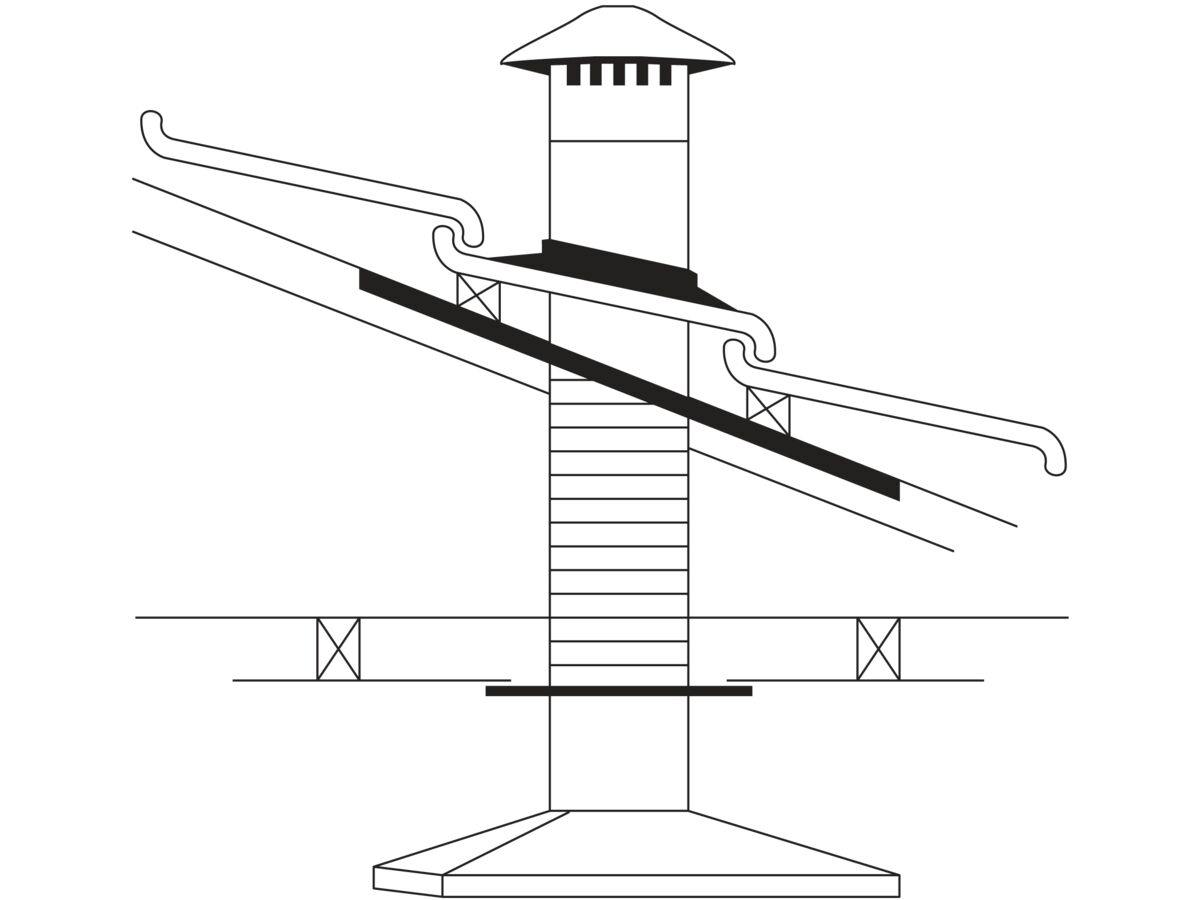 Abey Rangehood Flue Kit 125mm Tile Roof Kit from Reece