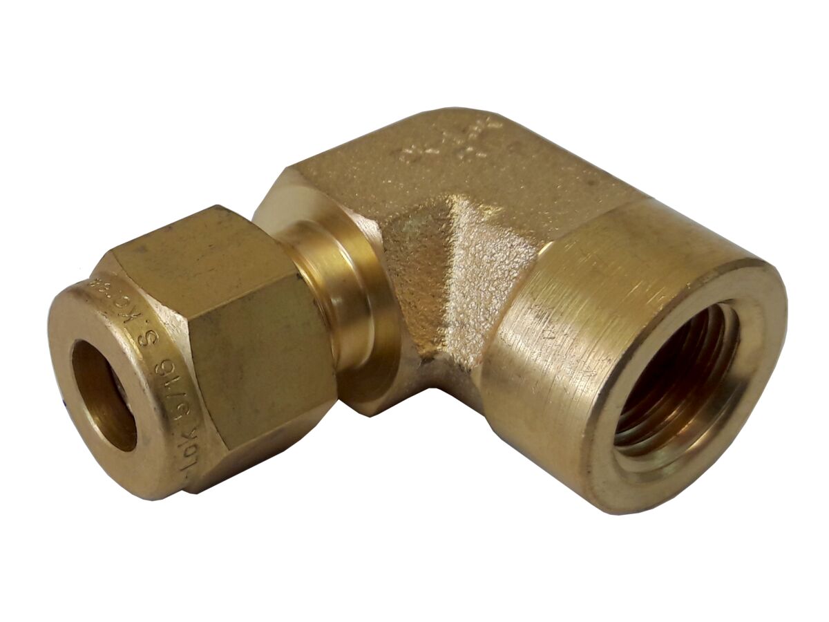 Letlok Female Elbow Brass 3/8" x 1/2" BSP from Reece