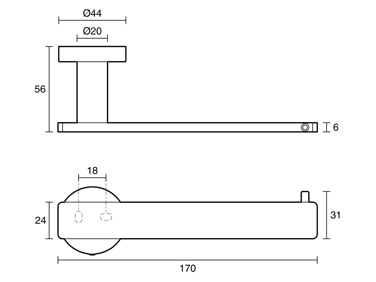 Milli Marle Edit Straight Toilet Roll Holder Chrome from Reece
