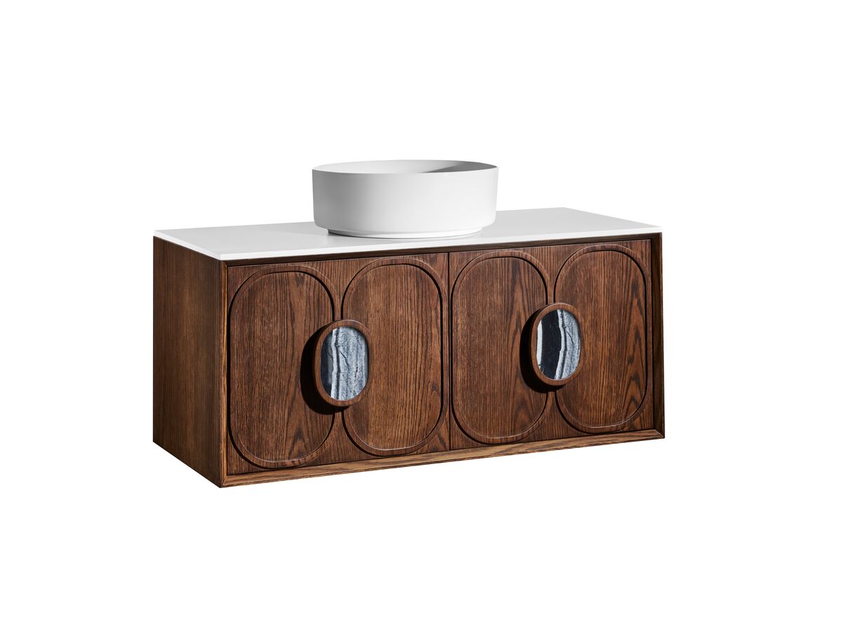 Issy Blossom I Vanity Unit with Two Soft Close Doors and Internal Shelf with Handle