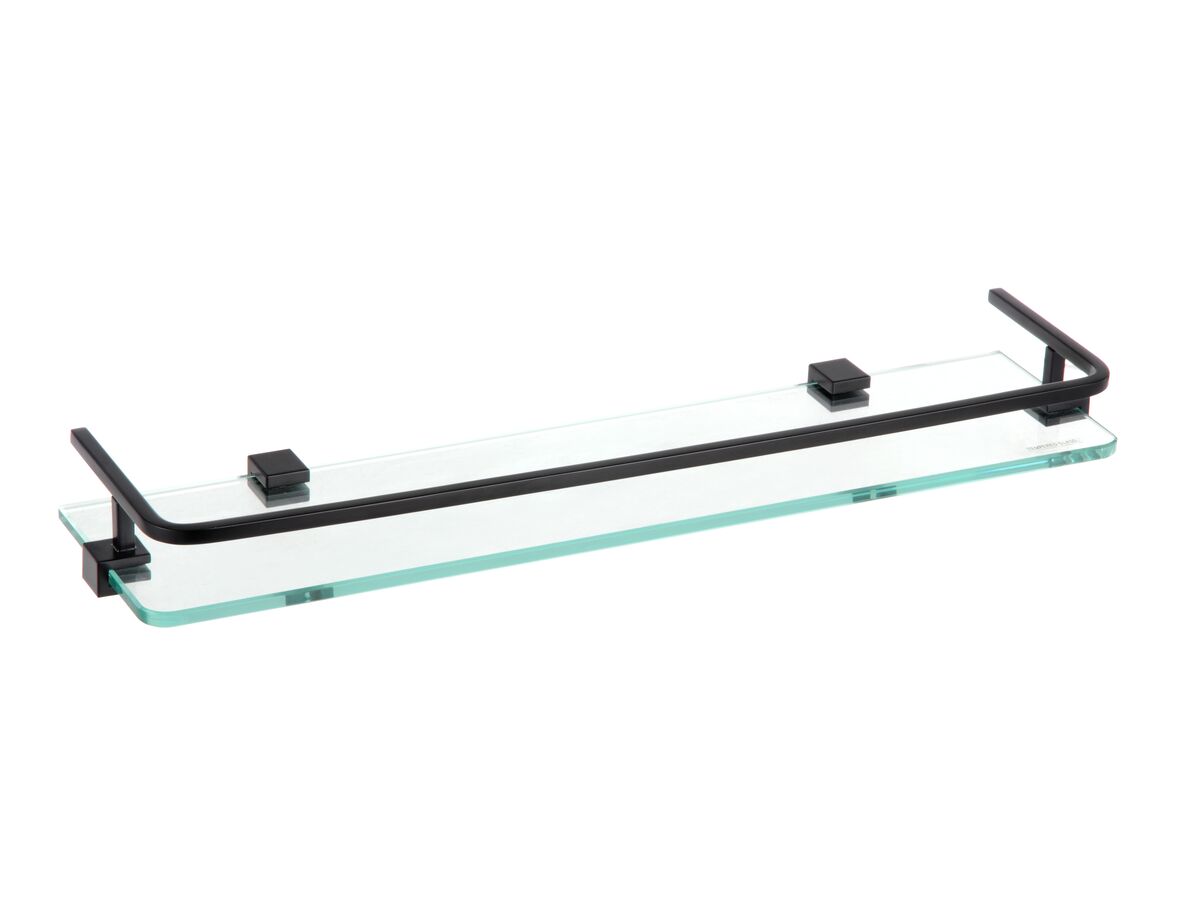 Mizu Bloc MK2 Glass Shelf with Rail Matte Black