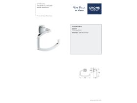 Technical Guide - GROHE Grandera Toilet Roll Holder Chrome