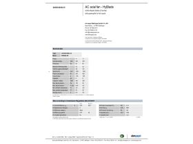 Specification Sheet - EBM AC Axial Fan with Grille