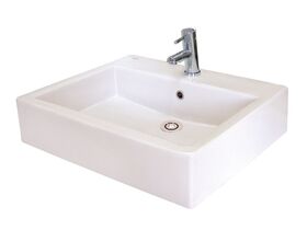 Porcher Quatre Above Counter Basin 1TH 600mm White