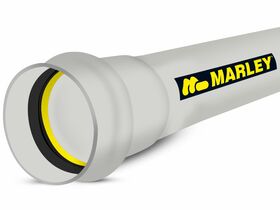 DWV SN8 UPVC H/WALL PIPE 225MM X 4M RRJ
