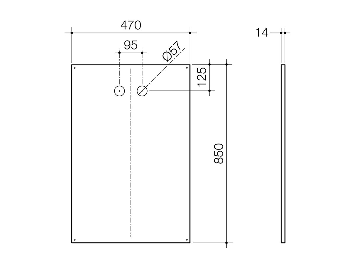 Caroma Invisi II Large Dual Flush Top Access Panel Stainless Steel from