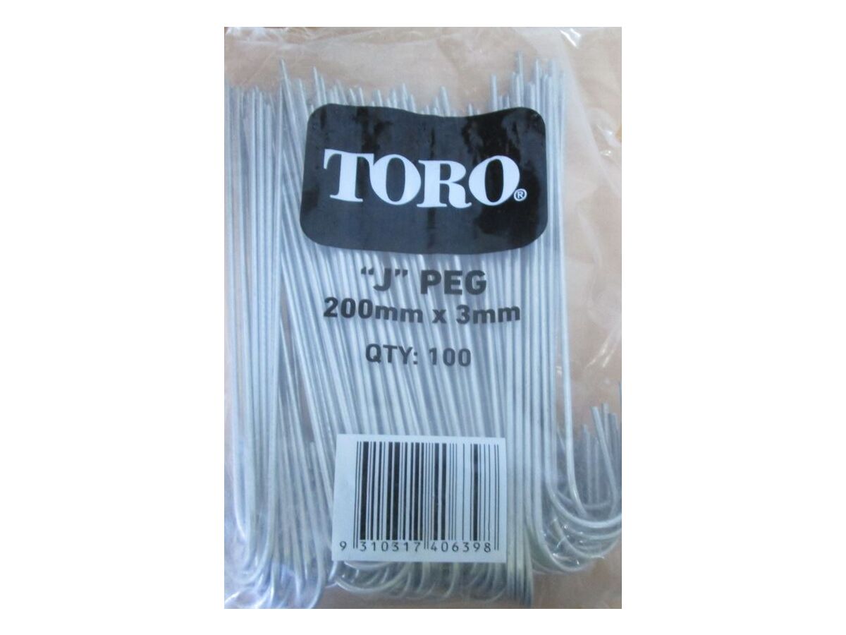 3.15mm x 200mm Long Galvanized Wire J Peg