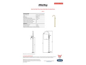 Specification Sheet - Mizu Drift MK2 Floor Mount Bath Mixer Brushed Brass