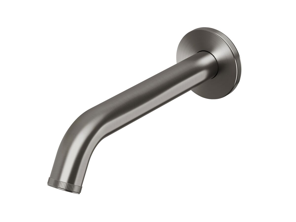 Hero - Milli Etch Wall Basin / Bath Outlet 200mm Brushed Gunmetal (6 Star)