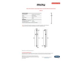Specification Sheet - Mizu Drift Assisted Living Straight Shower Grab Rail 840mm Brushed Nickel