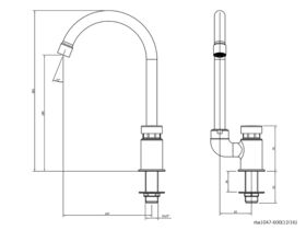 RBA Gooseneck Self Closing Tap Chrome (6 Star)