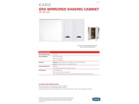 Technical Guide - Kado Era Mirrored Shaving Cabinet