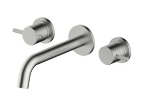 Mizu Drift Mk2 Wall Basin/Bath Set 200mm Brushed Nickel (5 Star)