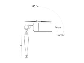Havit Antique Brass Adjustable Spike Light 5w Warm White