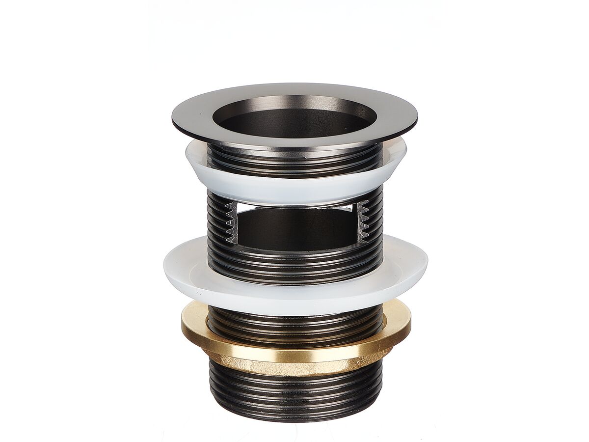 Mizu Drift 40mm Traditional Plug and Waste with Overflow Brushed Gunmetal from Reece