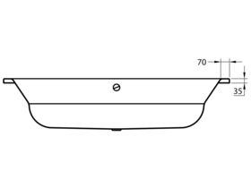 Roca Duo Plus Oval Inset Bath 1800x800mm Chrome Overflow, White