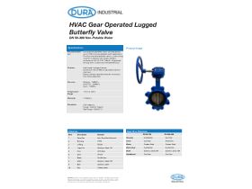 Technical Sheet - Dura Industrial HVAC Gear Operated Lugged Butterfly Valve DN50-300