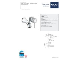 Technical Guide - GROHE Grandera Wall Basin Mixer Set 177mm Chrome (5 Star)