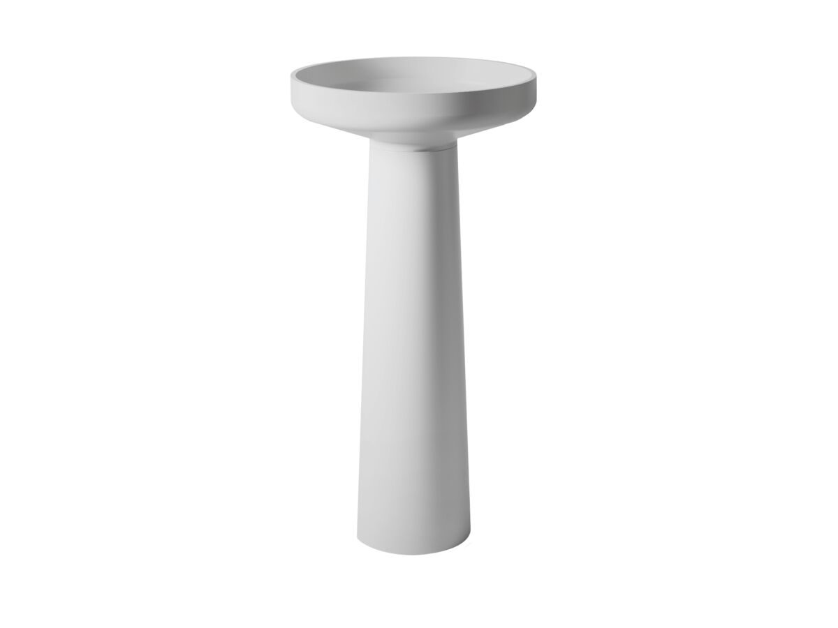 Venice 450 Basin and Pedestal Solid Surface White