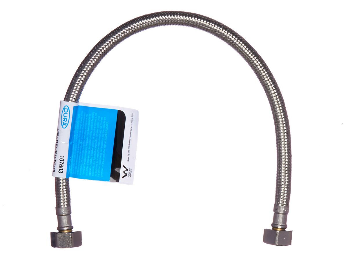Dura Flexible Hose Water 1/2" Hex 450mm