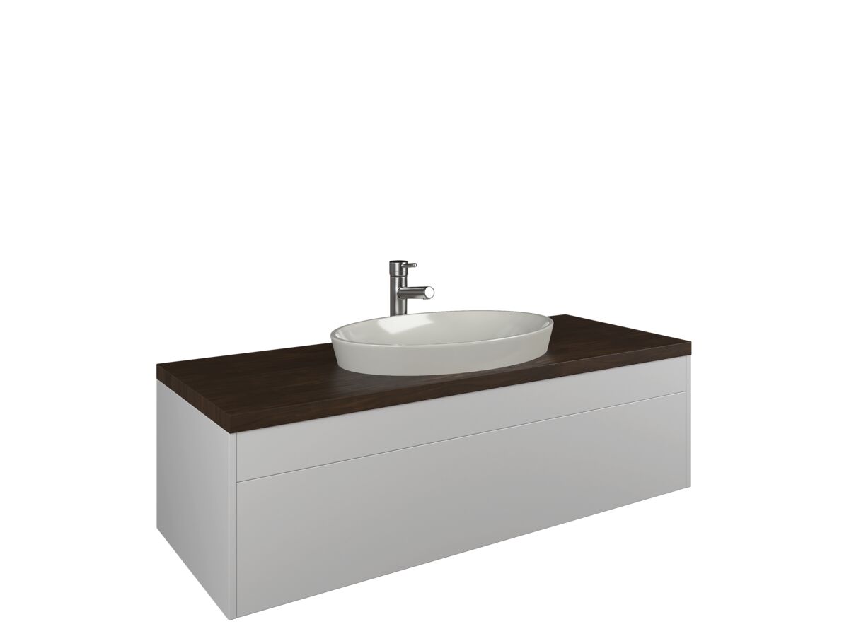 Acqua 1200mm Wall Hung Vanity Unit American Walnut Top