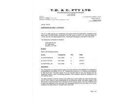 Test Certificate - Multi Pitch Condenser Roof Bracket 200kg
