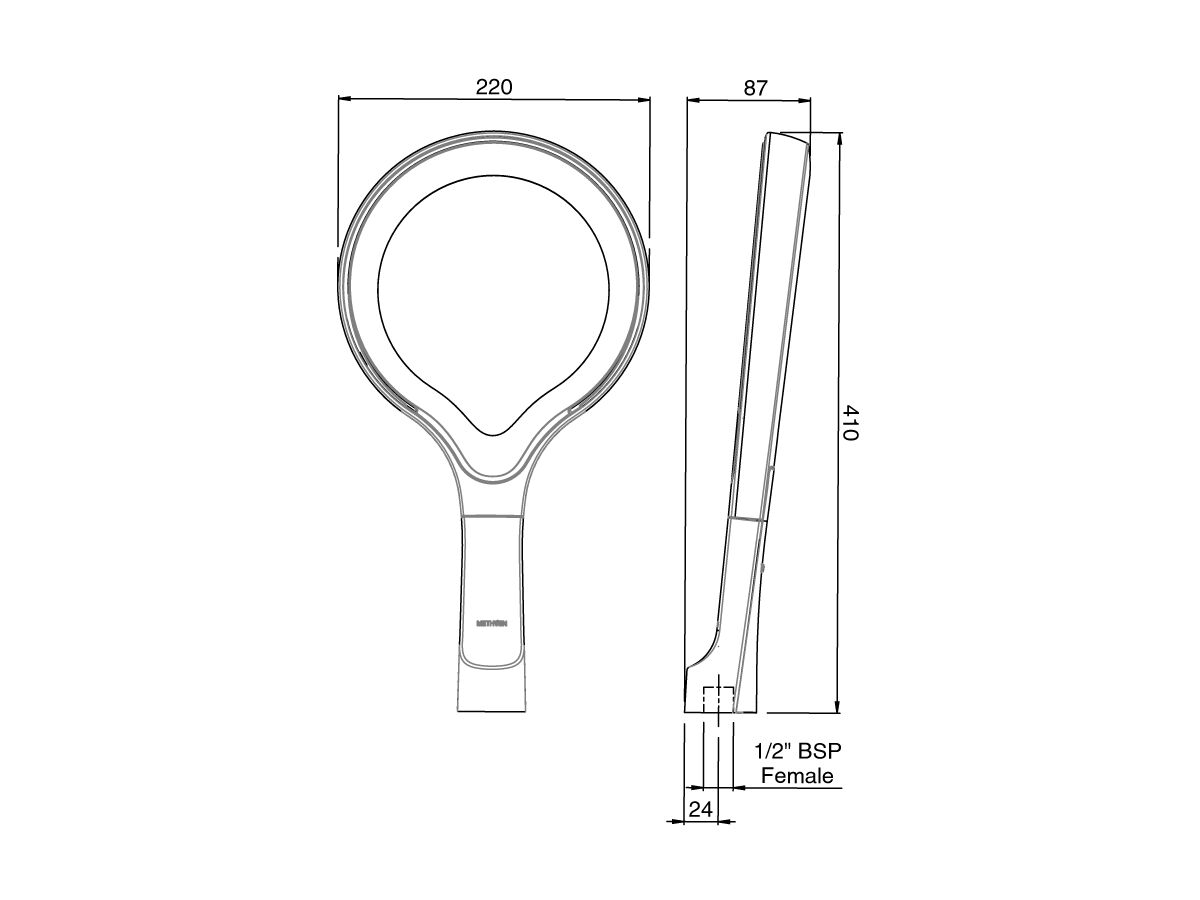 Methven Aio Aurajet Overhead Shower Matte Black (3 Star) from Reece