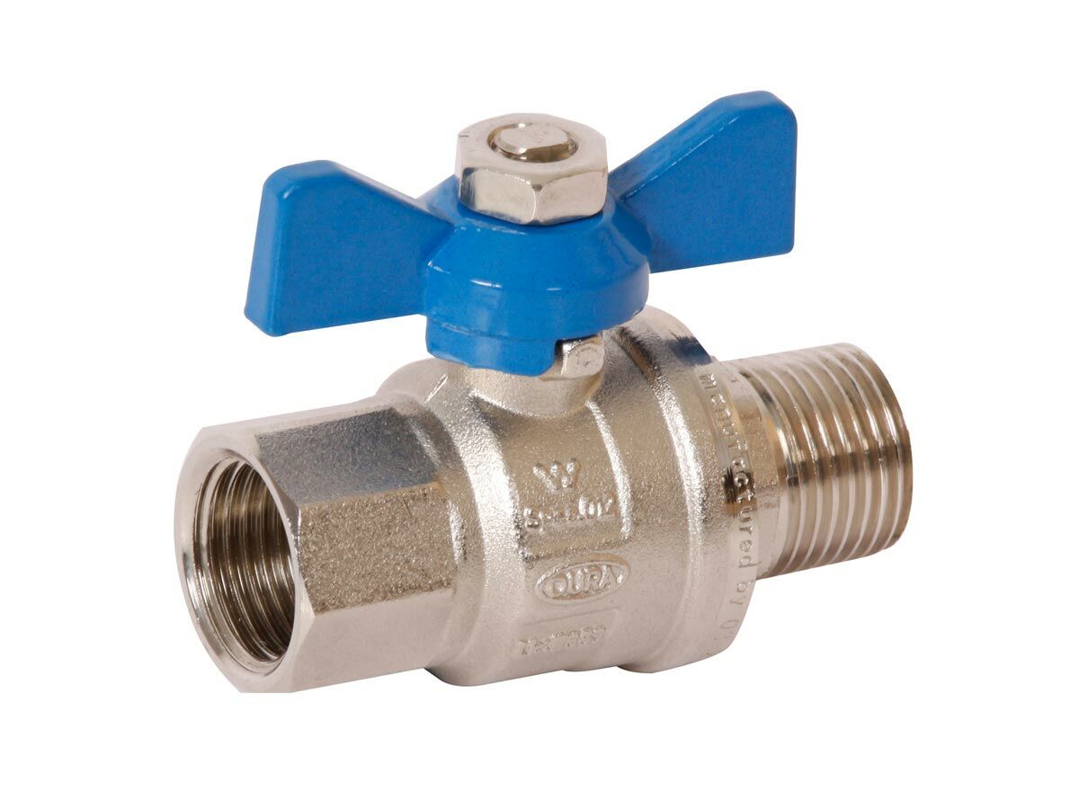 Dura Eagle Ball Valve Butterfly Handle Water Male & Female 20mm from Reece