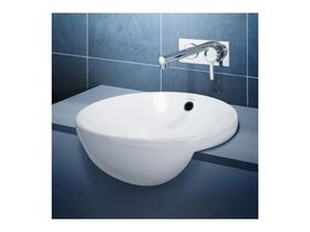 Caroma Leda Semi Recessed Basin 430mm No Taphole White