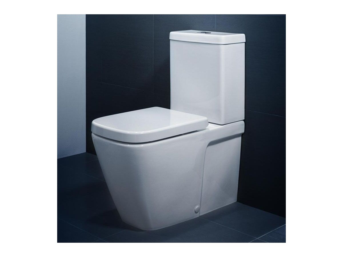 Cube Wall Faced Toilet Suite with Soft Close Seat White (4 Star)