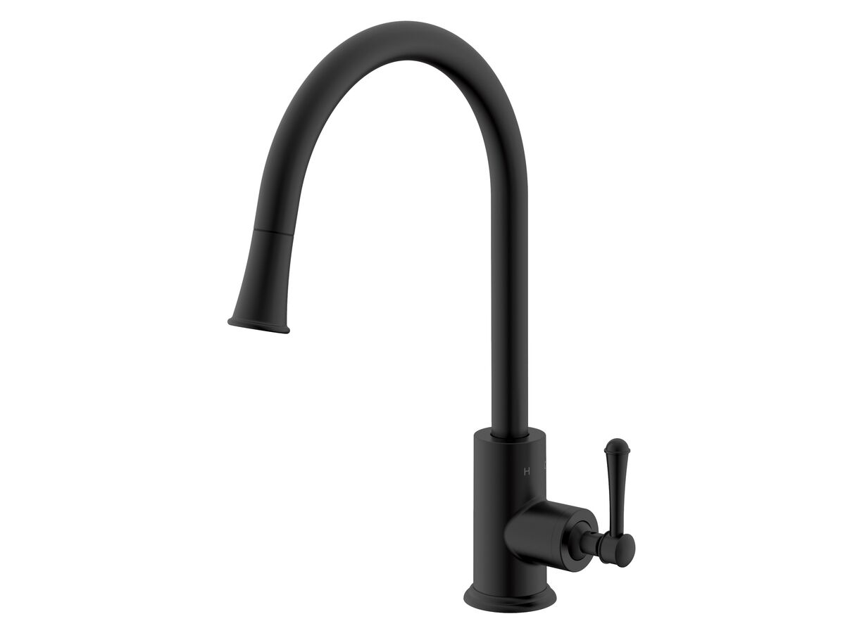 Posh Canterbury Pull Out Sink Mixer Matte Black (4 Star)