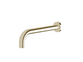 Scala 25mm Curved Bath Outlet 250mm LUX PVD Brushed Platinum Gold