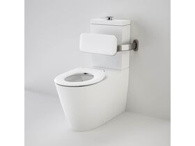 Care 800 Cleanflush Wall Faced Close Coupled Back Entry Toilet Suite, Universal Trap & Backrest with Caravelle Care Single Flap White Seat (4 Star)