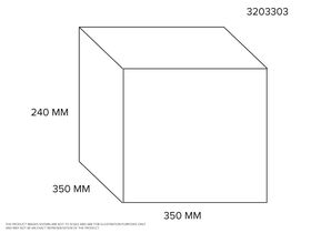 Plain Box 350 x 350 240 High 30mm Lip