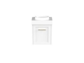 Kado Lux Petite Vanity Unit Wall Hung 400 Centre Bowl Statement Top (Basin Included)