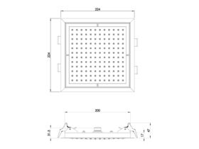 Nobili Plus Single Ceiling Shower Chrome (3 Star)