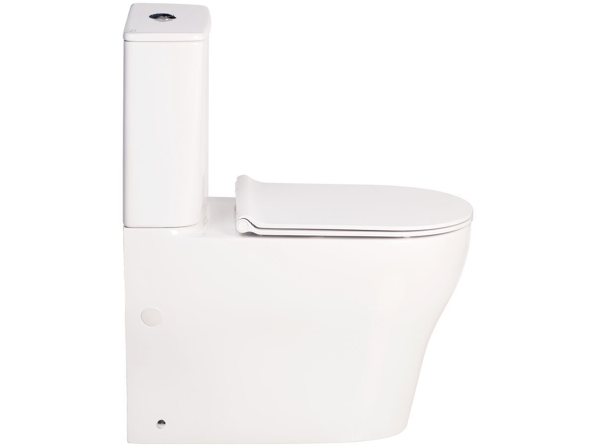 American Standard Cygnet Square Overheight Hygiene Rimless Close Coupled Back To Wall Bottom Inlet Toilet Suite