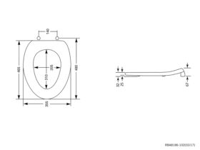 RBA Security Toilet Seat without Lid White