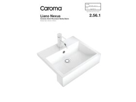 Caroma Liano Nexus Semi Recessed Basin 1 Taphole White