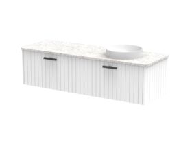 Kado Neue All-Drawer 1500 Right Offset Bowl Wall Hung Caesarstone