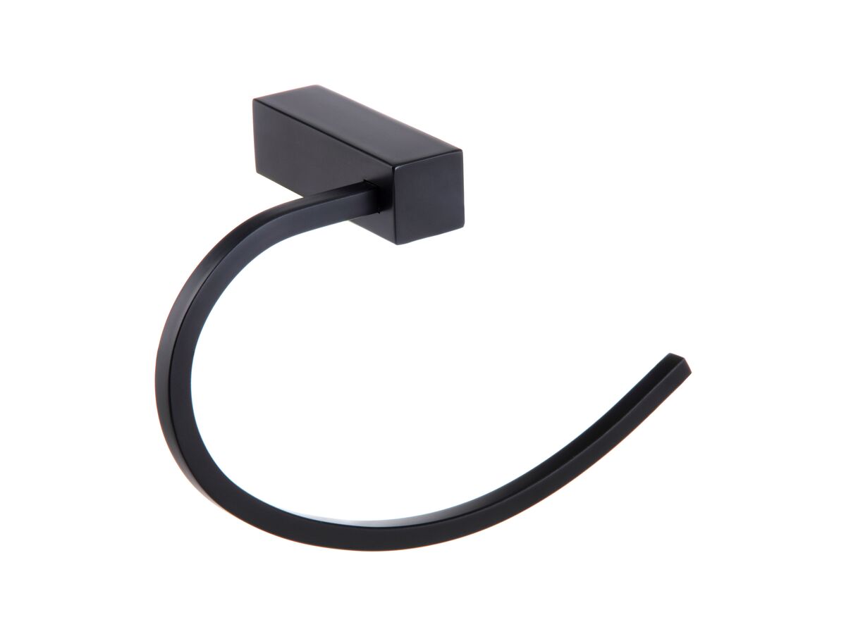 Mizu Bloc MK2 Towel Ring Matte Black from Reece