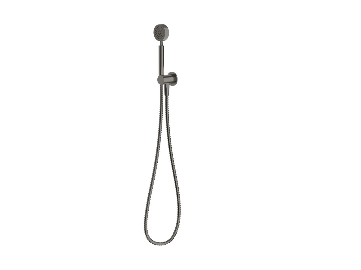 Milli Mood Edit Round Handshower with Fixed Bracket Brushed Gunmetal (3 Star)