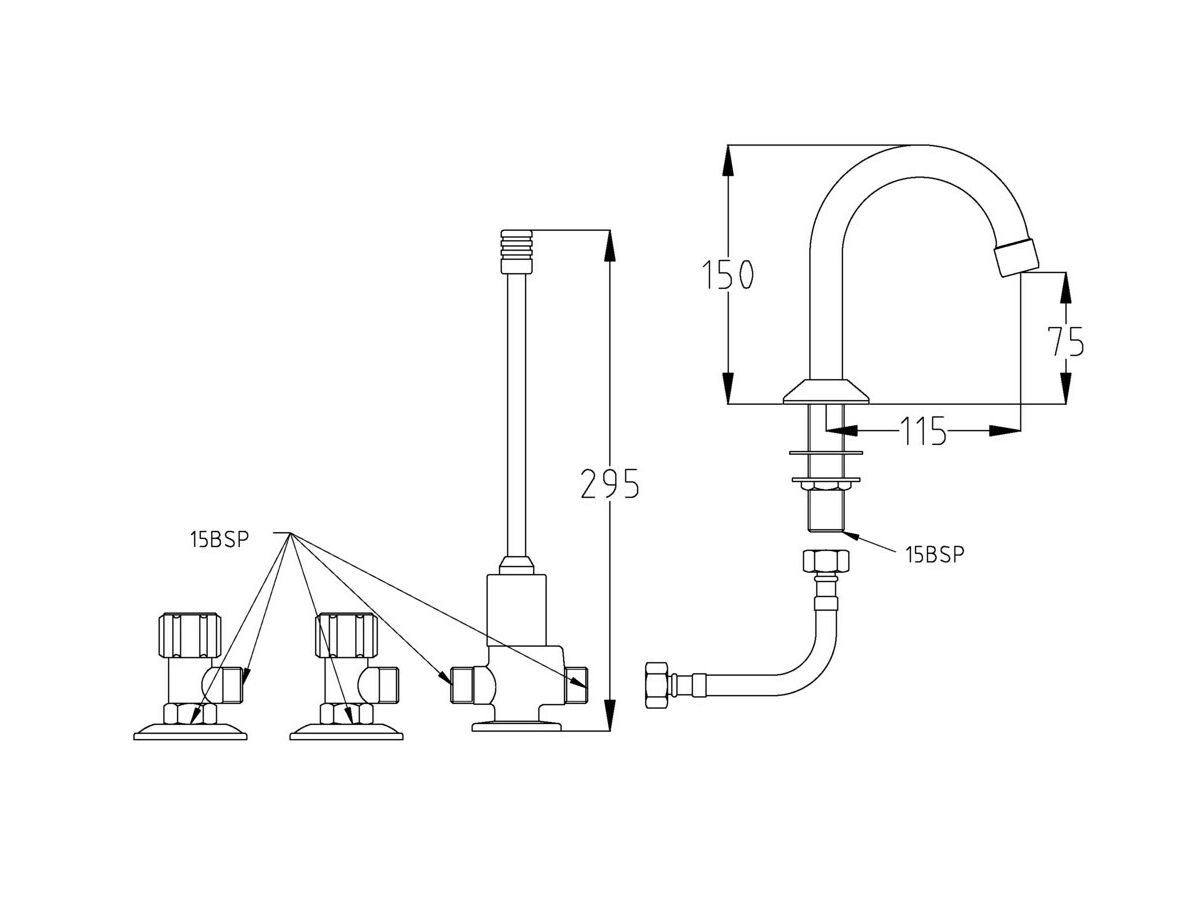 Knee Operated Valve Kit Complete