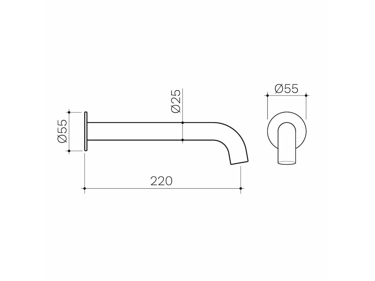 Clark Round Basin Bath Outlet 220mm Chrome