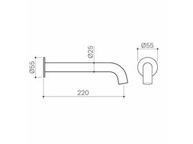 Clark Round Basin Bath Outlet 220mm Chrome