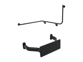 Mizu Drift Continuous Accessible WC Kit Left Hand Matte Black