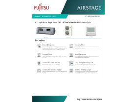 Product Information Sheet - Fujitsu Ducted 14.0kw Set-Arth54khta-Hp